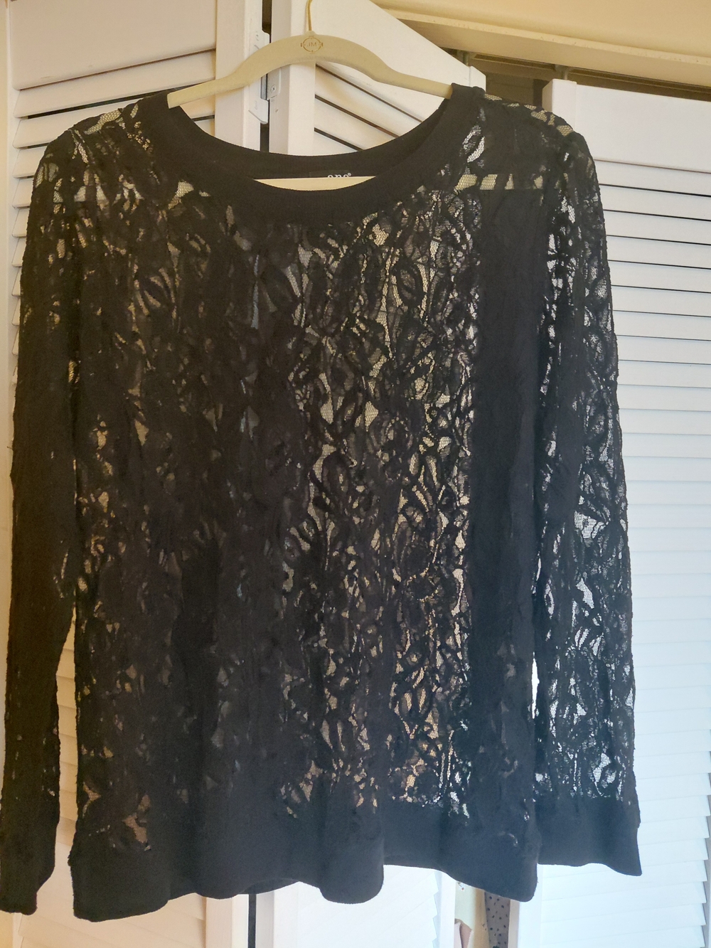 a.n.a Lace Long-Sleeve Top